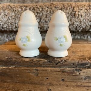 Floral Cream Salt and Pepper Shakers